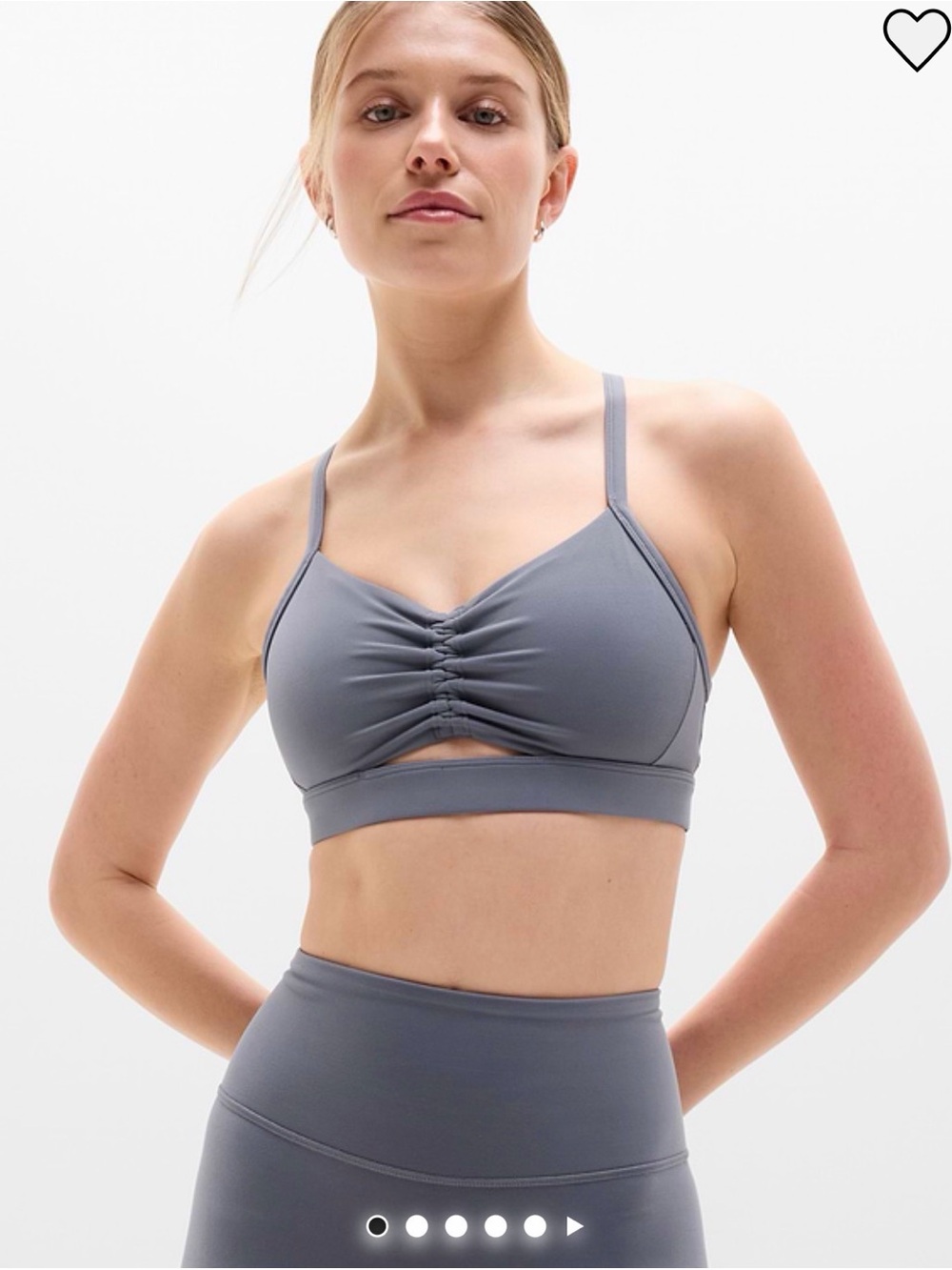 Athleta Vital Cinch Sports Bra A-C Slate size L new with tags